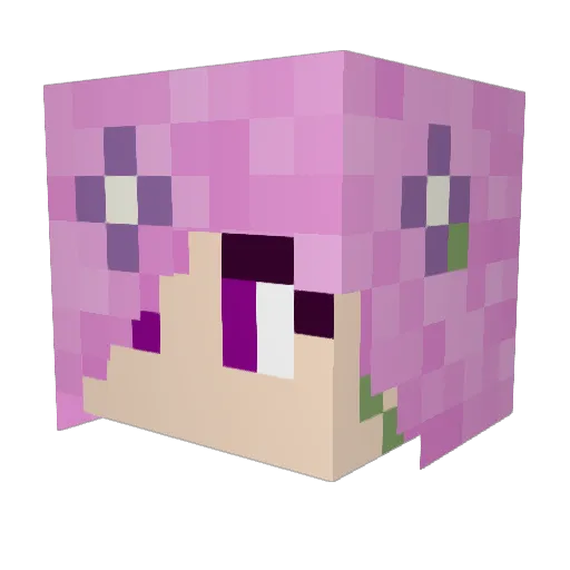 AppleFriend Minecraft avatar head, 3D render