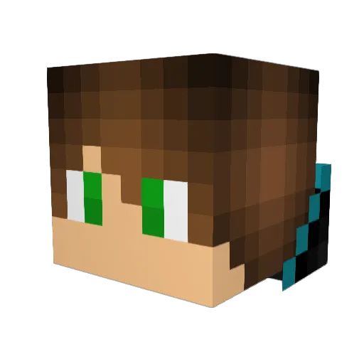AppleGlacier Minecraft avatar head, 3D render