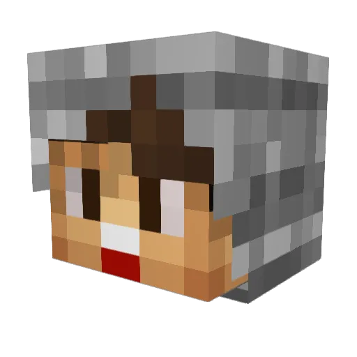 AppleGlass Minecraft avatar head, 3D render