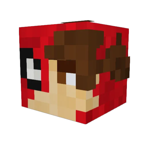 AppleGrasper Minecraft avatar head, 3D render