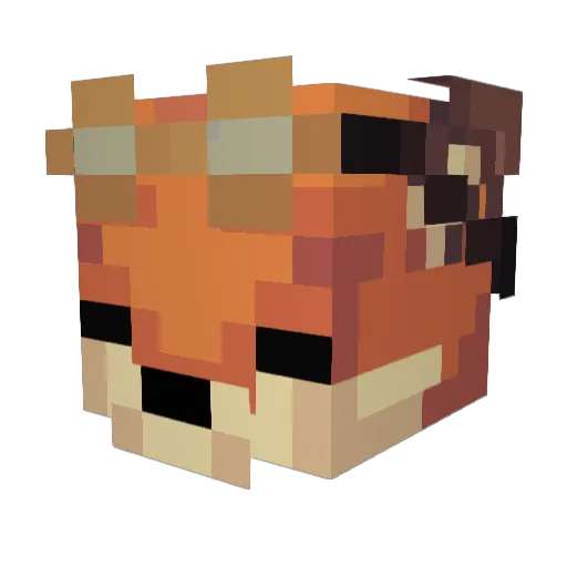 AppleHeath Minecraft avatar head, 3D render