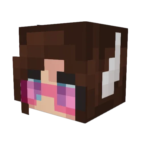 AppleJuiceThief Minecraft avatar head, 3D render