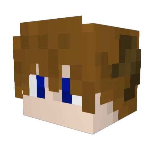 AppleJuiceyy Minecraft avatar head, 3D render