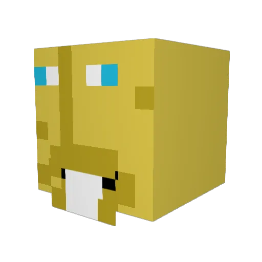 AppleManko Minecraft avatar head, 3D render
