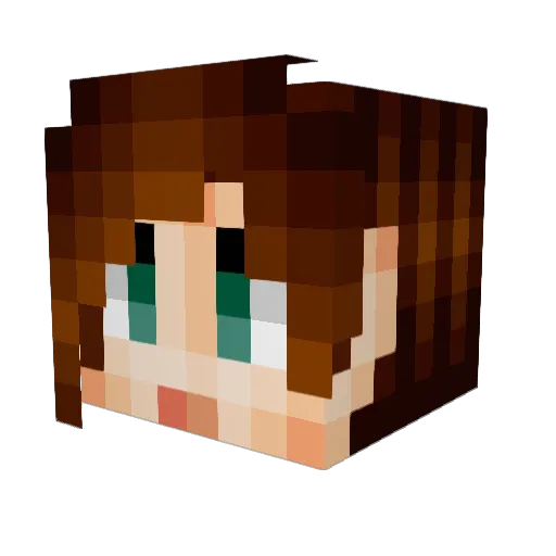 AppleNoobie Minecraft avatar head, 3D render