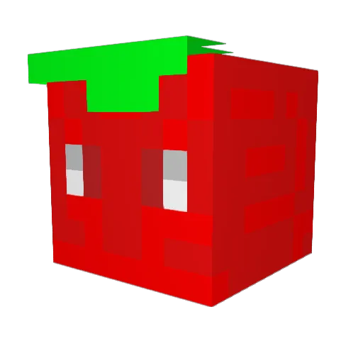 AppleOfficial Minecraft avatar head, 3D render