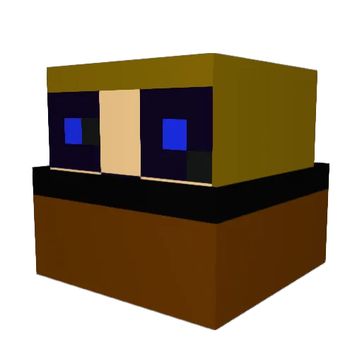 ApplePie75 Minecraft avatar head, 3D render