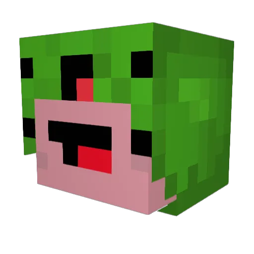 ApplePig69 Minecraft avatar head, 3D render