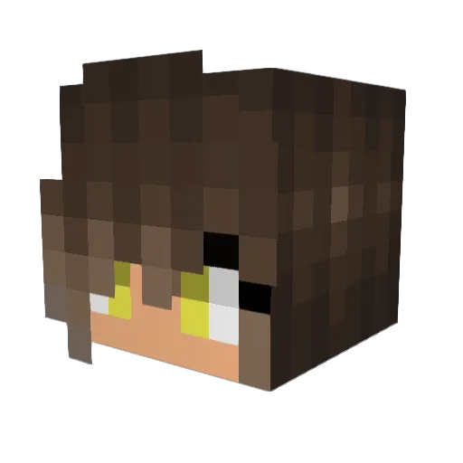 ApplePin3 Minecraft avatar head, 3D render