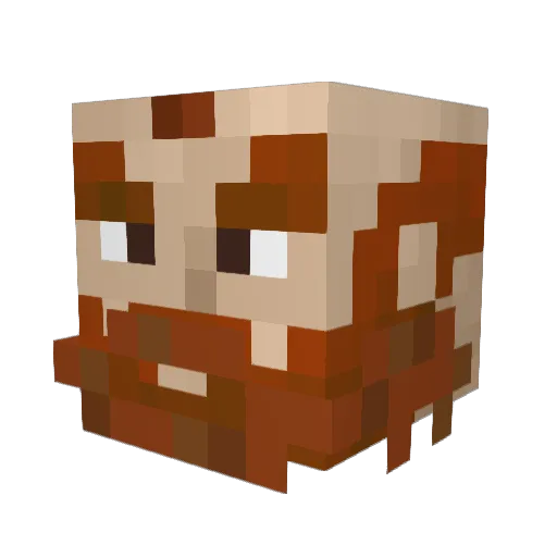 ApplePony Minecraft avatar head, 3D render