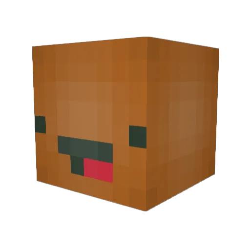 AppleSaucingg Minecraft avatar head, 3D render