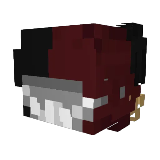 AppleWick Minecraft avatar head, 3D render