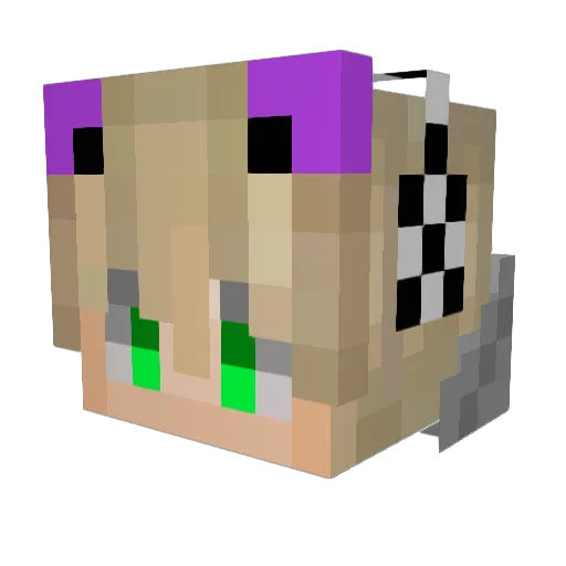 AppleWoW Minecraft avatar head, 3D render