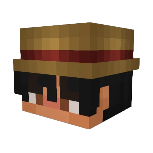 AppleZydler Minecraft avatar head, 3D render
