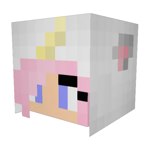 Apple_0913 Minecraft avatar head, 3D render