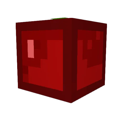 Apple_General Minecraft avatar head, 3D render