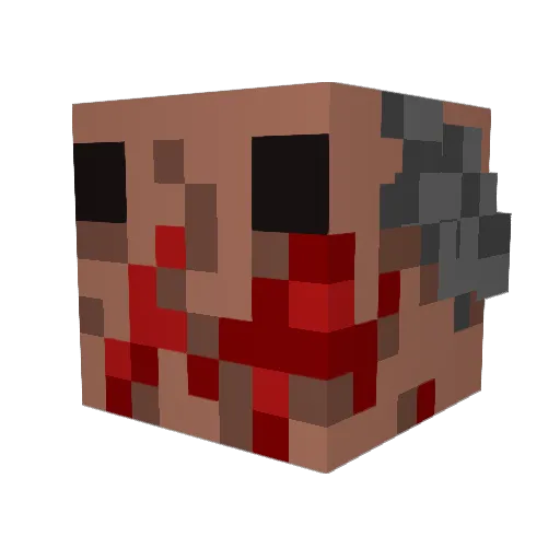 Apple_Kid Minecraft avatar head, 3D render