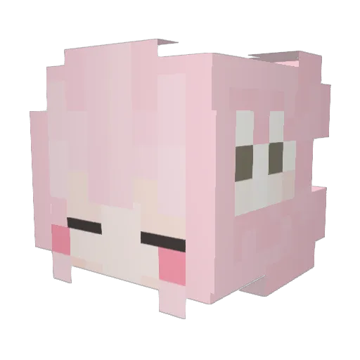 Apple_Nya Minecraft avatar head, 3D render