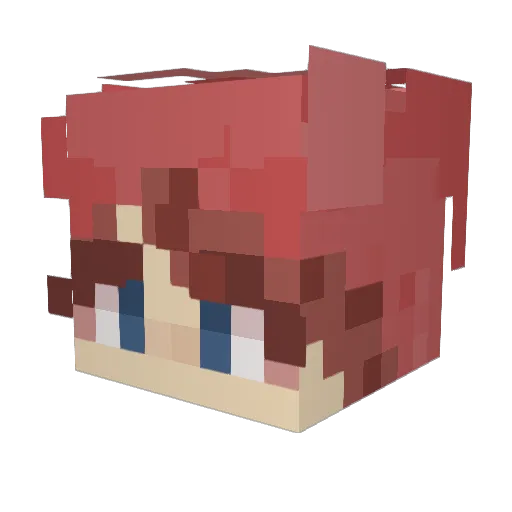 Apple__Jam Minecraft avatar head, 3D render