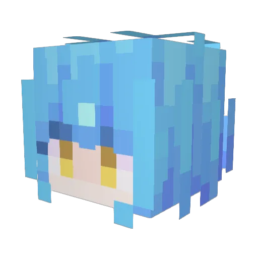 Appledw Minecraft avatar head, 3D render
