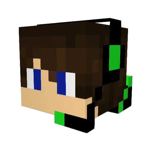 Applee3141 Minecraft avatar head, 3D render