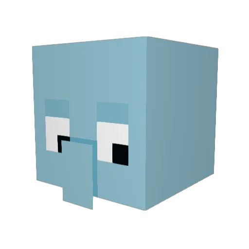 Appleface72 Minecraft avatar head, 3D render