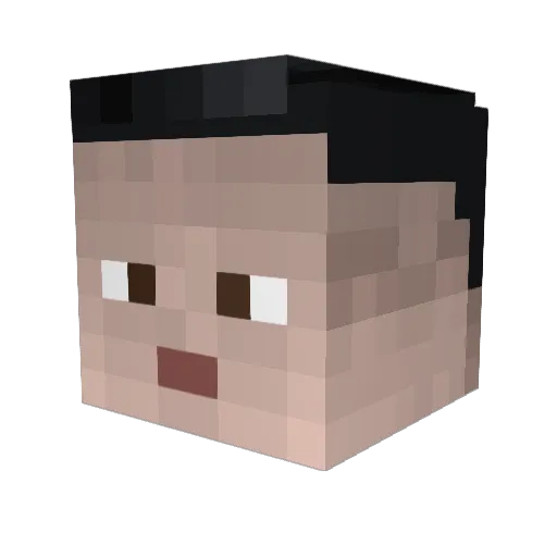 Applefapp Minecraft avatar head, 3D render