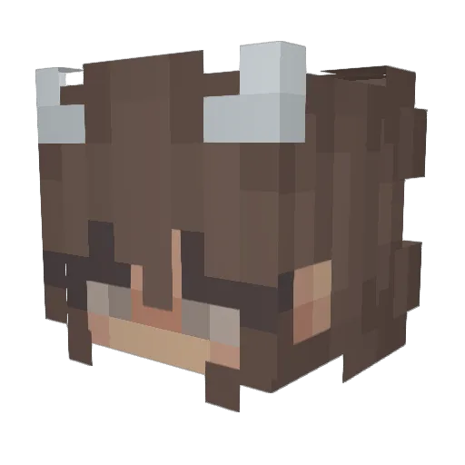 Applelold Minecraft avatar head, 3D render