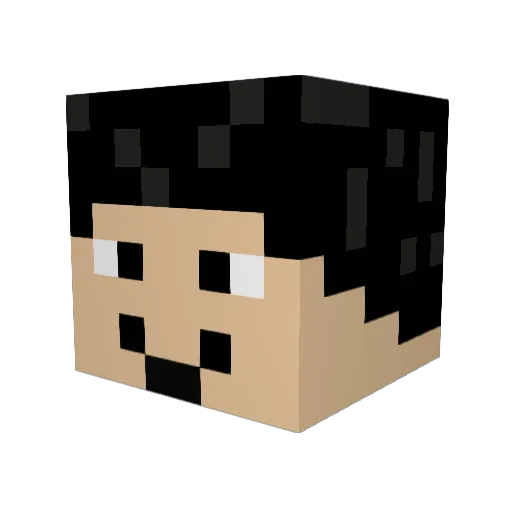 Applepieport Minecraft avatar head, 3D render