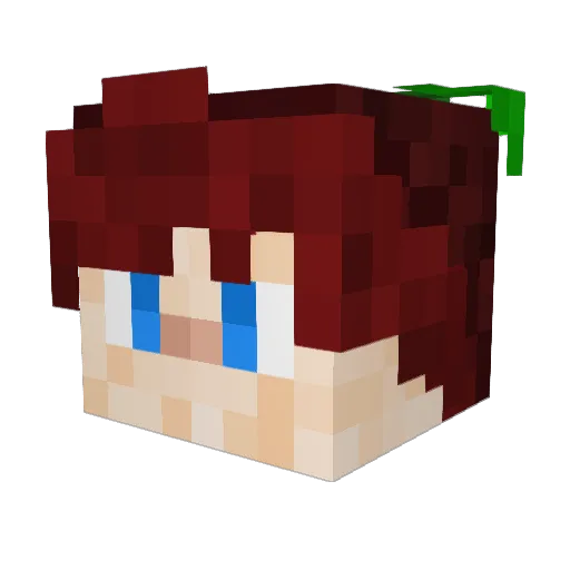 ApplesBit Minecraft avatar head, 3D render