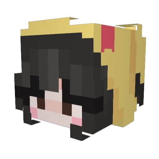 ApplesPika Minecraft avatar head, 3D render