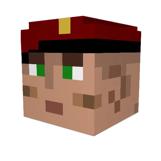 ApplesRock Minecraft avatar head, 3D render