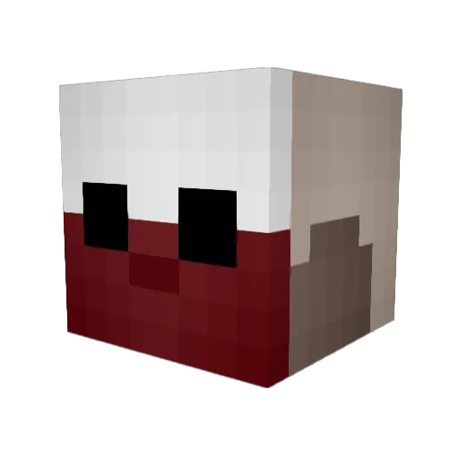 Applesafthoch2 Minecraft avatar head, 3D render