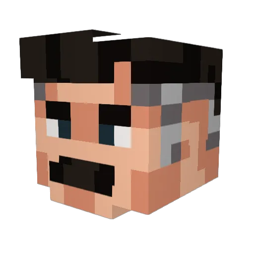 Appleseedhaha Minecraft avatar head, 3D render