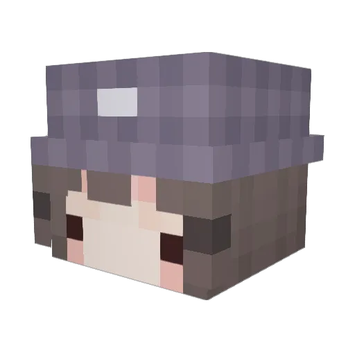 Appleseedling Minecraft avatar head, 3D render
