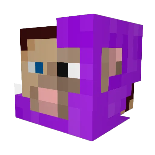 Appleshots Minecraft avatar head, 3D render