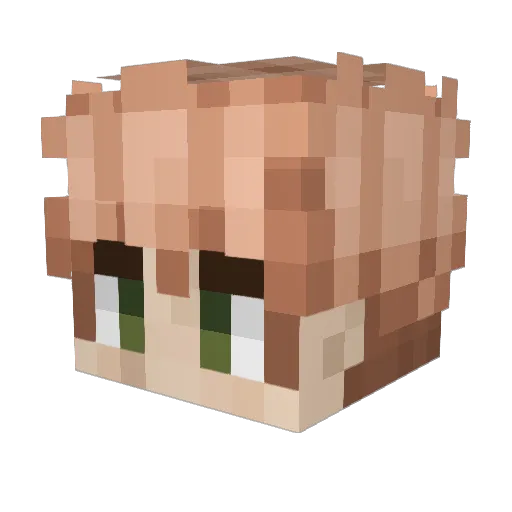 Appleswashere Minecraft avatar head, 3D render