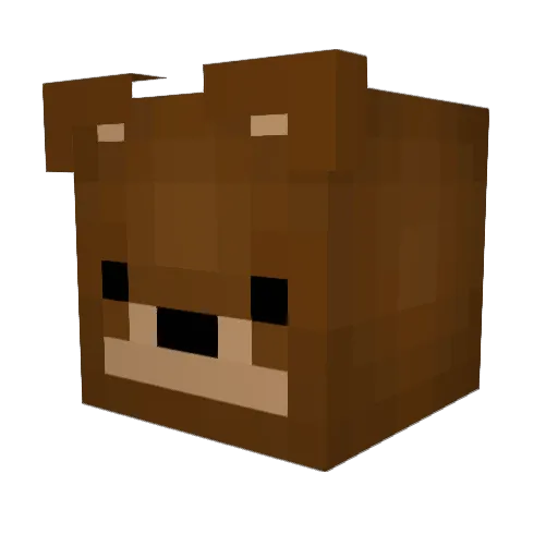 Appletter Minecraft avatar head, 3D render