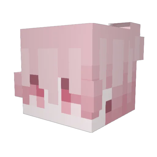 Applie Minecraft avatar head, 3D render