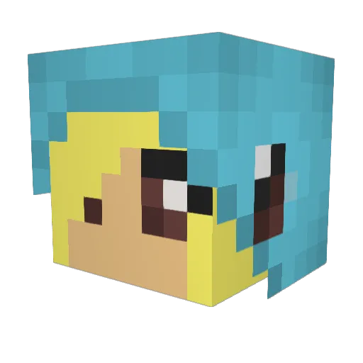 Applik_YT Minecraft avatar head, 3D render
