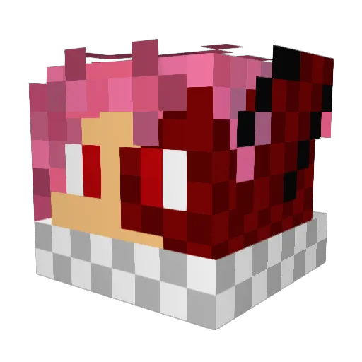 Appllecraft Minecraft avatar head, 3D render
