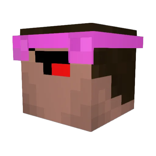 Applleee Minecraft avatar head, 3D render