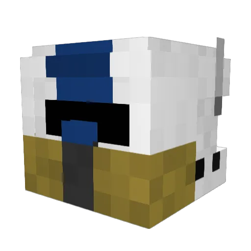 Appo_cc_1119 Minecraft avatar head, 3D render