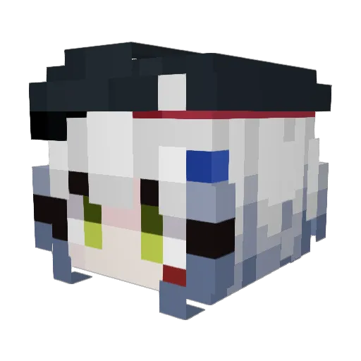Appollo Minecraft avatar head, 3D render