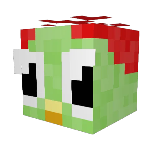 AppositeBerries Minecraft avatar head, 3D render