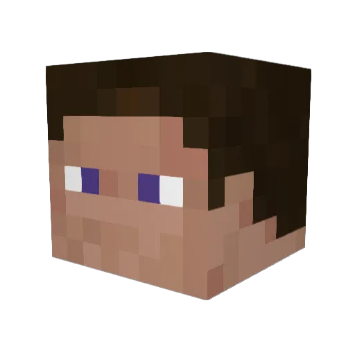 Appostel Minecraft avatar head, 3D render