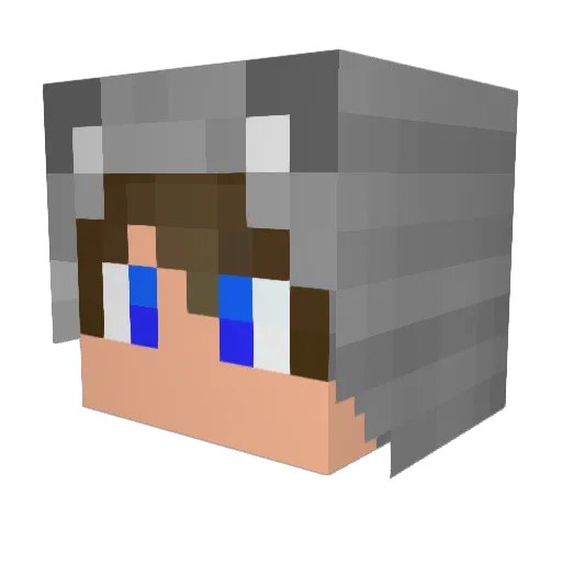 Appparition Minecraft avatar head, 3D render