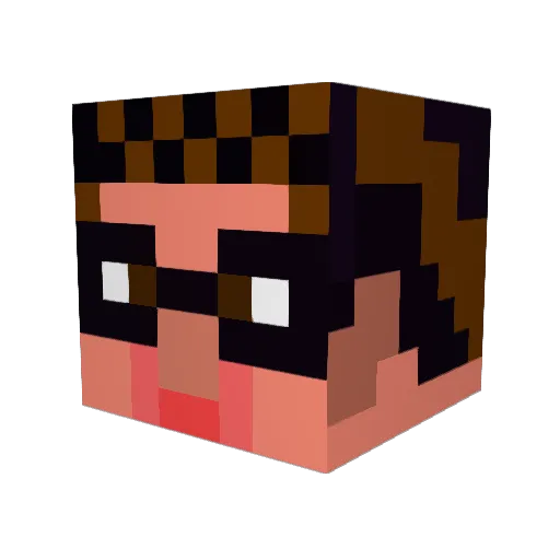 Approf Minecraft avatar head, 3D render