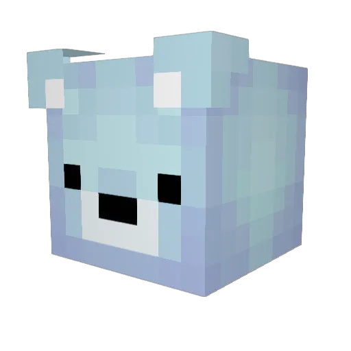 ApprovaI Minecraft avatar head, 3D render
