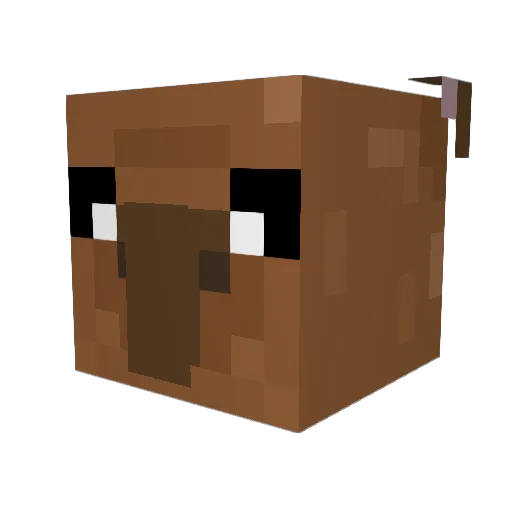 Appuul Minecraft avatar head, 3D render